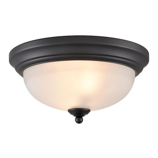 Atlas Lighting Helena 11'' Wide 2Lt Flush Mount, Black/White