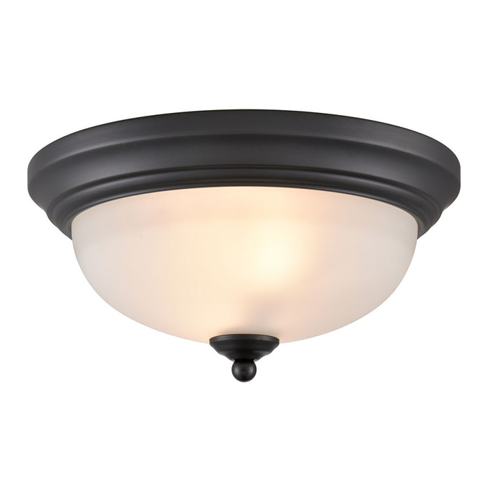 Atlas Lighting Helena 11'' Wide 2Lt Flush Mount, Black/White