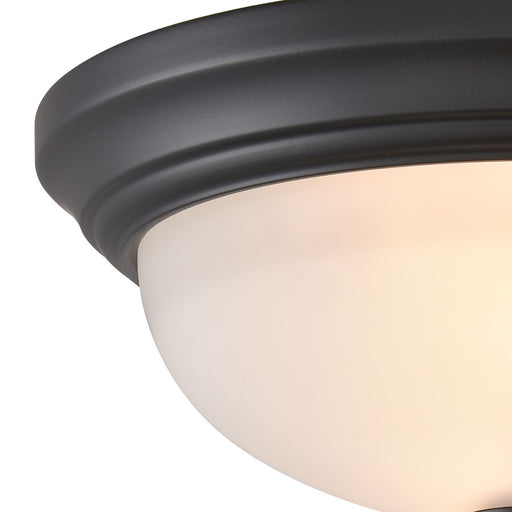 Atlas Lighting Helena 11'' Wide 2Lt Flush Mount, Black/White