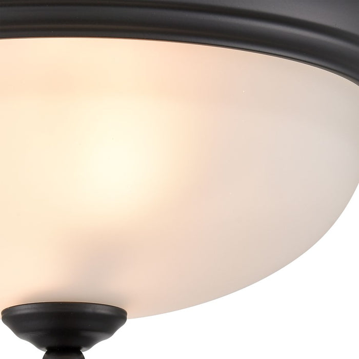 Atlas Lighting Helena 11'' Wide 2Lt Flush Mount, Black/White