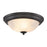 Atlas Lighting Helena 15'' Wide 3Lt Flush Mount, Black/White