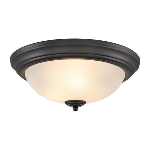 Atlas Lighting Helena 15'' Wide 3Lt Flush Mount, Black/White