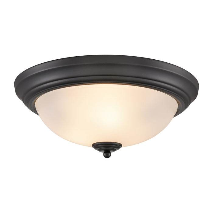 Atlas Lighting Helena 15'' Wide 3Lt Flush Mount, Black/White