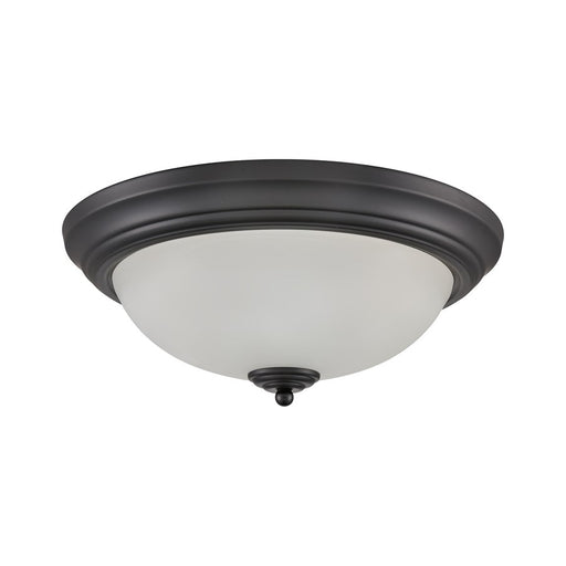 Atlas Lighting Helena 15'' Wide 3Lt Flush Mount, Black/White