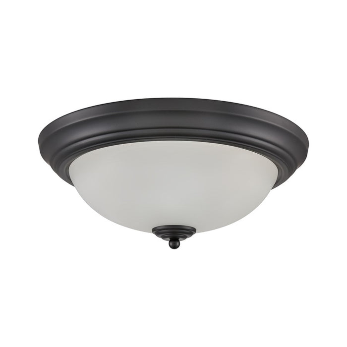 Atlas Lighting Helena 15'' Wide 3Lt Flush Mount, Black/White