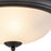 Atlas Lighting Helena 15'' Wide 3Lt Flush Mount, Black/White