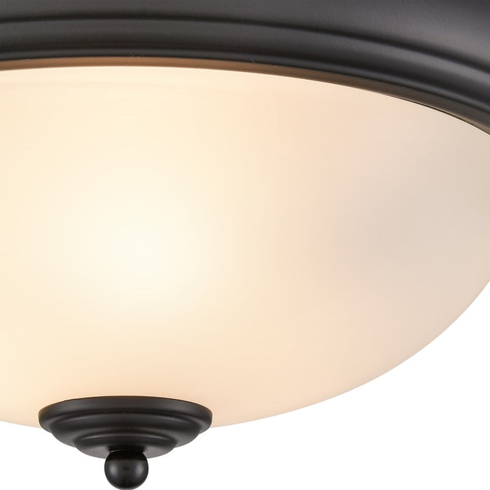 Atlas Lighting Helena 15'' Wide 3Lt Flush Mount, Black/White