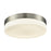 Atlas Lighting Holmby 11'' Wide 1Lt Flush Mount, Satin Nickel/White