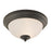 Atlas Lighting Huntington 11'' Wide 2Lt Flush Mount, Bronze/White