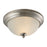 Atlas Lighting Huntington 11'' Wide 2Lt Flush Mount, Nickel/White