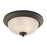 Atlas Lighting Huntington 13'' Wide 2Lt Flush Mount, Bronze/White