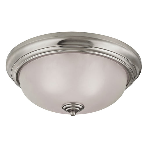 Atlas Lighting Huntington 15'' Wide 3Lt Flush Mount, Nickel/White