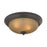 Atlas Lighting Huntington 15'' Wide 3Lt Flush Mount, Bronze/Amber