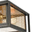 Atlas Lighting Jarvis 12'' Wide 2Lt Flush Mount, Matte Black/Brass