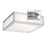 Atlas Lighting Kaset 15''W 2Lt Flush Mount, Brushed Nickel/White
