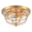 Atlas Lighting Manhattan Boutique 13''W 2Lt Flush, Brass/Clear