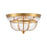 Atlas Lighting Manhattan Boutique 13''W 2Lt Flush, Brass/Clear