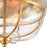 Atlas Lighting Manhattan Boutique 13''W 2Lt Flush, Brass/Clear