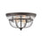 Atlas Lighting Manhattan Boutique 13''W 2Lt Flush, Bronze/Clear