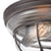 Atlas Lighting Manhattan Boutique 13''W 2Lt Flush, Bronze/Clear
