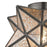 Atlas Lighting Moravian Star 11''W 1Lt Flush Mount, Bronze/Mercury