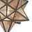Atlas Lighting Moravian Star 11''W 1Lt Flush Mount, Bronze/Mercury
