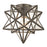 Atlas Lighting Moravian Star 11''W 1Lt Flush Mount, Bronze/Clear