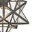 Atlas Lighting Moravian Star 11''W 1Lt Flush Mount, Bronze/Clear