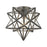 Atlas Lighting Moravian Star 11''W 1Lt Flush Mount, Bronze/Clear