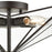 Atlas Lighting Moravian Star 21''W 5Lt Flush Mount, Bronze/Clear