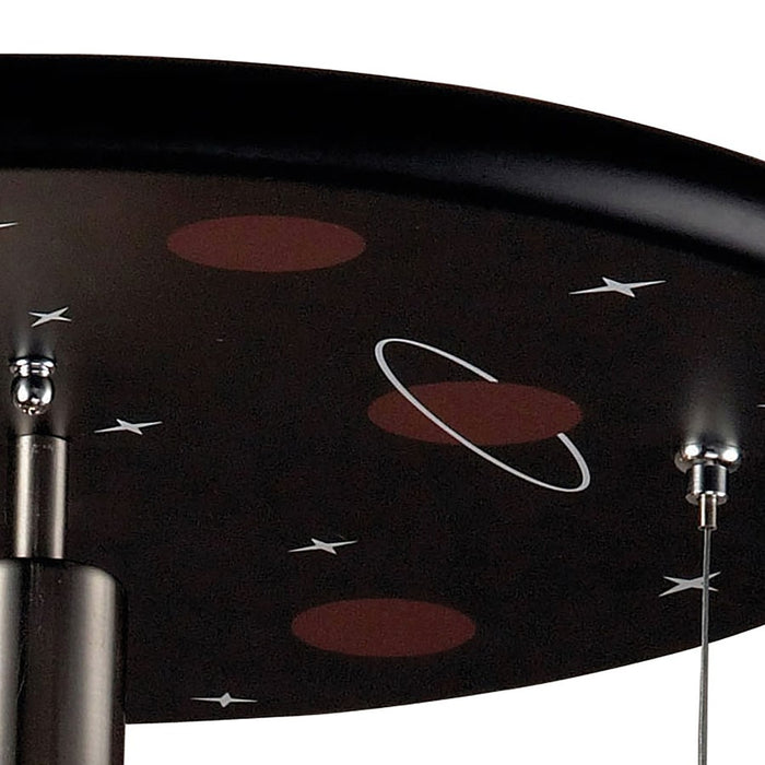 Atlas Lighting Novelty 16'' Wide 2Lt Flush Mount, Astronaut Black