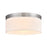 Atlas Lighting Oak Valley 12'' Wide 2Lt Flush Mount, Chrome/White