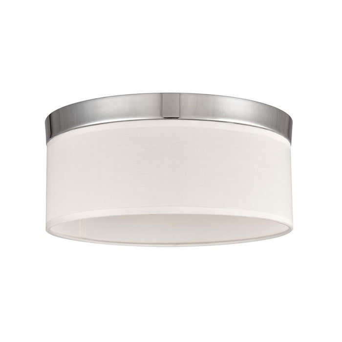 Atlas Lighting Oak Valley 12'' Wide 2Lt Flush Mount, Chrome/White