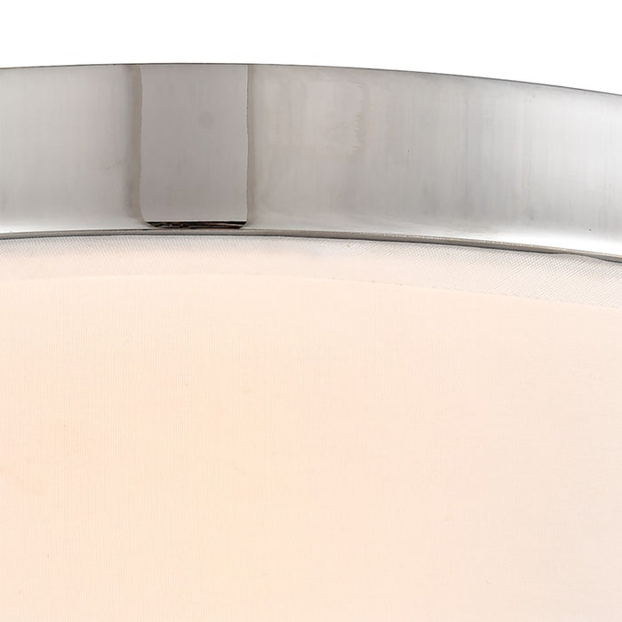 Atlas Lighting Oak Valley 12'' Wide 2Lt Flush Mount, Chrome/White