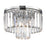 Atlas Lighting Palacial 12'' Wide 1Lt Flush Mount, Chrome/Clear