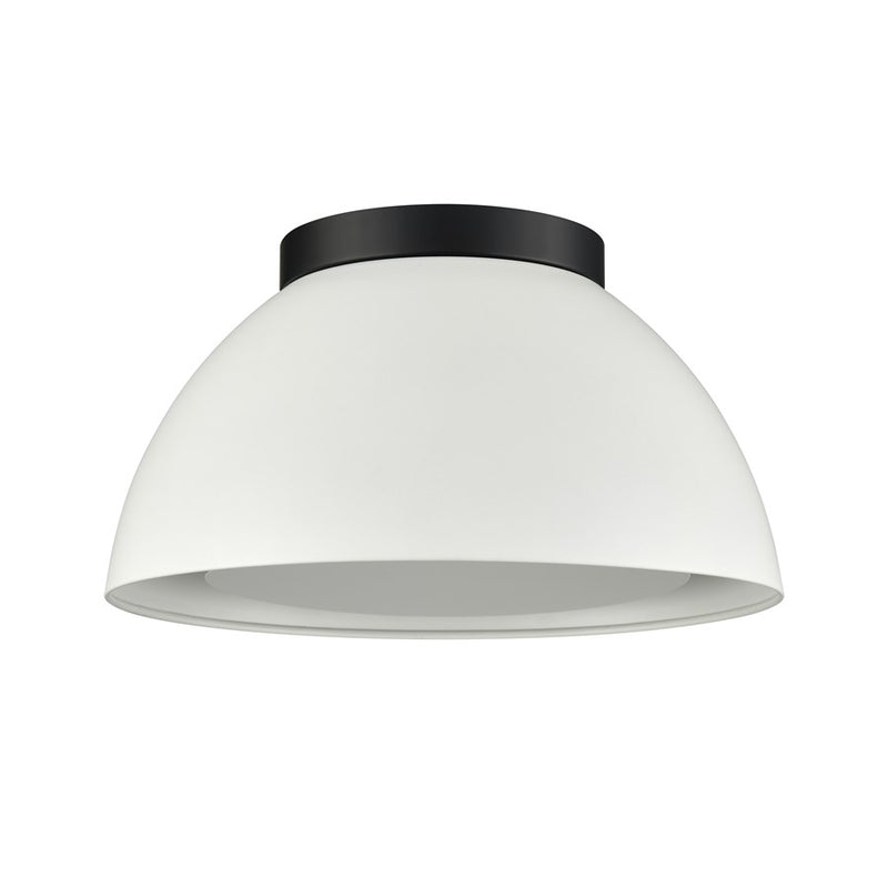 Atlas Lighting Pelham 10'' Wide 2Lt Flush Mount, Black/White