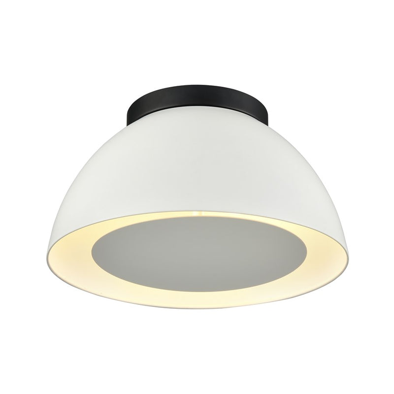 Atlas Lighting Pelham 10'' Wide 2Lt Flush Mount, Black/White