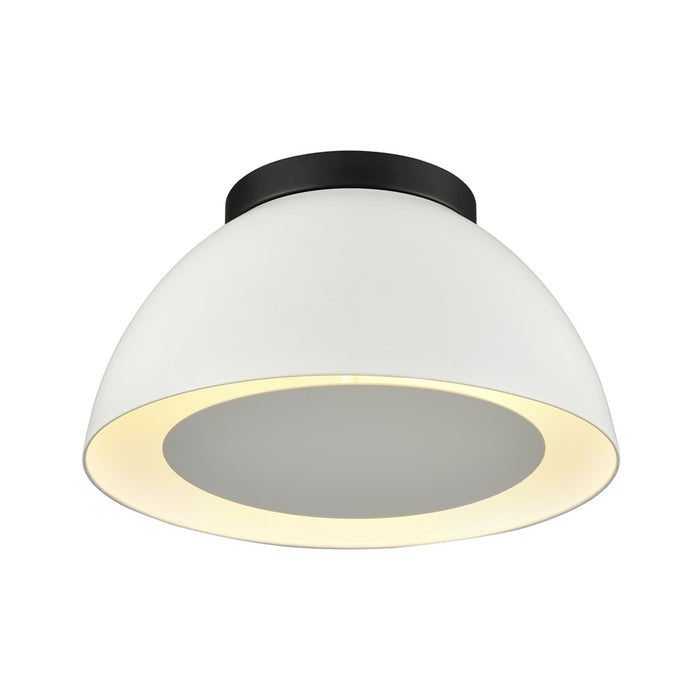 Atlas Lighting Pelham 10'' Wide 2Lt Flush Mount, Black/White