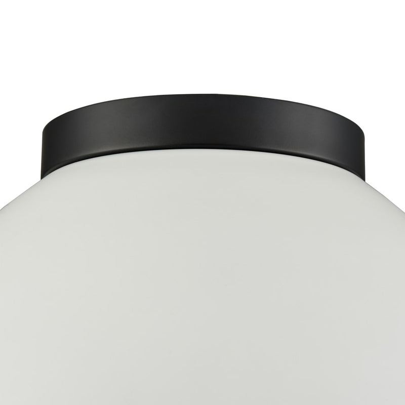 Atlas Lighting Pelham 10'' Wide 2Lt Flush Mount, Black/White