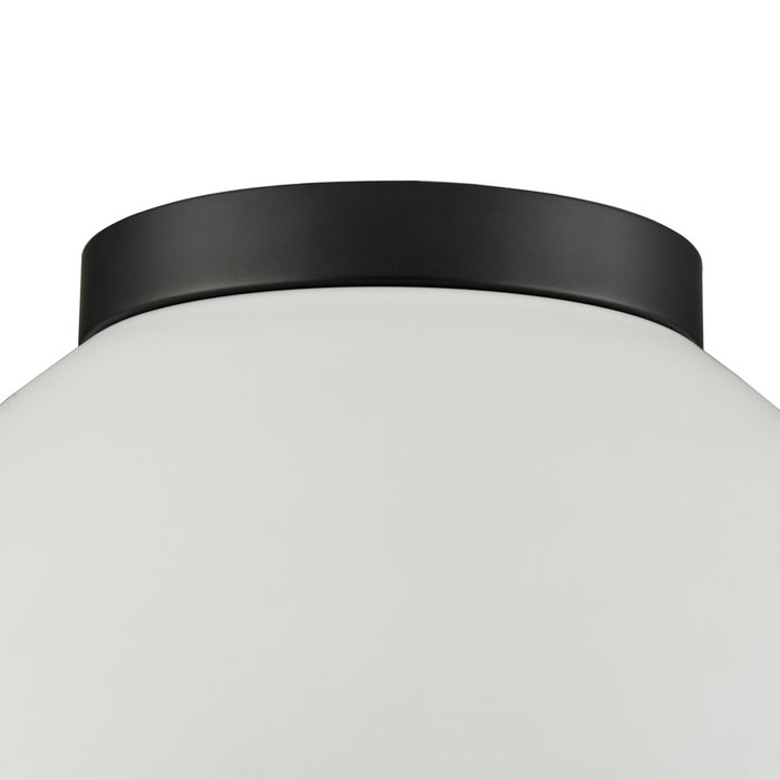 Atlas Lighting Pelham 10'' Wide 2Lt Flush Mount, Black/White