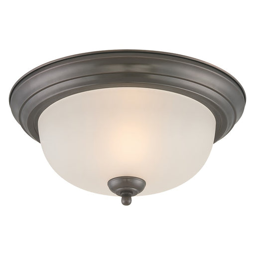 Atlas Lighting Pendenza 13.25'' Wide 2Lt Flush Mount, Bronze/White