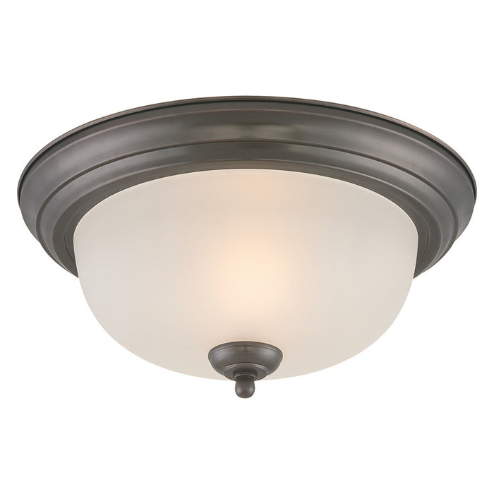 Atlas Lighting Pendenza 13.25'' Wide 2Lt Flush Mount, Bronze/White