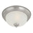 Atlas Lighting Pendenza 13.25'' Wide 2Lt Flush Mount, Nickel/WHite