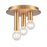 Atlas Lighting Pepper 8'' Wide 3Lt Flush Mount, Brushed Gold