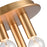Atlas Lighting Pepper 8'' Wide 3Lt Flush Mount, Brushed Gold