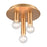 Atlas Lighting Pepper 8'' Wide 3Lt Flush Mount, Brushed Gold