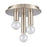 Atlas Lighting Pepper 8'' Wide 3Lt Flush Mount, Brushed Nickel