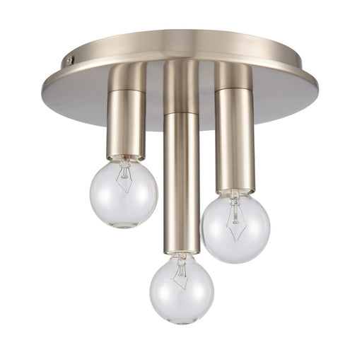 Atlas Lighting Pepper 8'' Wide 3Lt Flush Mount, Brushed Nickel
