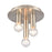 Atlas Lighting Pepper 8'' Wide 3Lt Flush Mount, Brushed Nickel