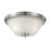 Atlas Lighting Pittman 14'' Wide 2Lt Flush Mount, Nickel/White
